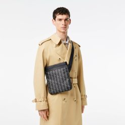 Sacoches & Pochettes | LACOSTE Sac Bandouliere Homme Lacoste The Blend Avec Imprime Monogramme