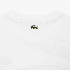 T-Shirts | LACOSTE T-Shirt Col Rond Homme Lacoste Loose Fit Imprime Crocodile