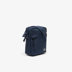 Sacs A Bandouliere | LACOSTE Sacoche Zippee Unie Lacoste Avec Poche Sur Le Devant