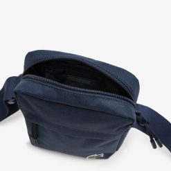 Sacs A Bandouliere | LACOSTE Sacoche Zippee Unie Lacoste Avec Poche Sur Le Devant