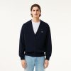 Pullovers | LACOSTE Cardigan Col V Homme Lacoste En Coton Biologique