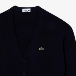 Pullovers | LACOSTE Cardigan Col V Homme Lacoste En Coton Biologique