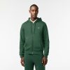 Sweatshirts | LACOSTE Sweatshirt Jogger Zippe Homme En Molleton Lacoste Avec Poche Kangourou