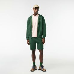 Sweatshirts | LACOSTE Sweatshirt Jogger Zippe Homme En Molleton Lacoste Avec Poche Kangourou