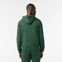 Sweatshirts | LACOSTE Sweatshirt Jogger Zippe Homme En Molleton Lacoste Avec Poche Kangourou