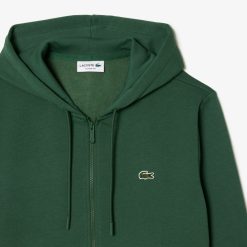 Sweatshirts | LACOSTE Sweatshirt Jogger Zippe Homme En Molleton Lacoste Avec Poche Kangourou