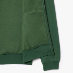 Sweatshirts | LACOSTE Sweatshirt Jogger Zippe Homme En Molleton Lacoste Avec Poche Kangourou