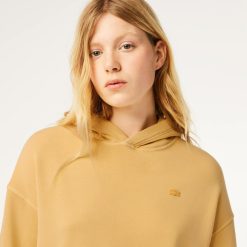 Sweatshirts | LACOSTE Sweatshirt Oversize A Capuche En Molleton Teinture Naturelle