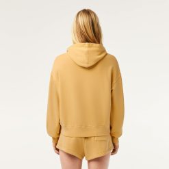 Sweatshirts | LACOSTE Sweatshirt Oversize A Capuche En Molleton Teinture Naturelle