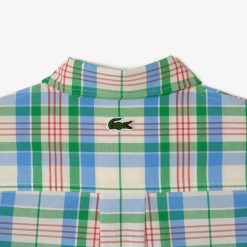 Chemises & Hauts | LACOSTE Chemise Femme Lacoste Avec Imprime Carreaux