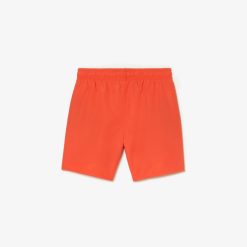 Vetements Garcon | LACOSTE Short De Bain Garcon Uni A Sechage Rapide