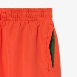 Vetements Garcon | LACOSTE Short De Bain Garcon Uni A Sechage Rapide