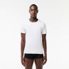 Sous-Vetements & Vetements D'Interieur | LACOSTE Lot De 3 T-Shirts D'Interieurs A Col Rond En Coton Uni