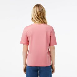 T-Shirts | LACOSTE T-Shirt Relaxed Fit En Jersey De Coton Doux Col V