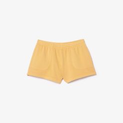 Pantalons & Shorts | LACOSTE Shorty En Molleton De Coton Teinture Naturelle