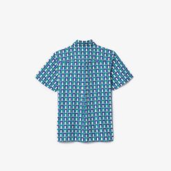 Vetements Garcon | LACOSTE Chemise Manches Courtes Avec Imprime Monogramme