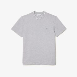 T-Shirts | LACOSTE T-Shirt Homme Regular Fit Marquage Sur Le Col Lacoste