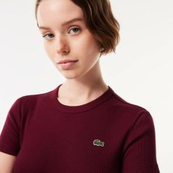 T-Shirts | LACOSTE T-Shirt Cotele Slim Fit En Coton