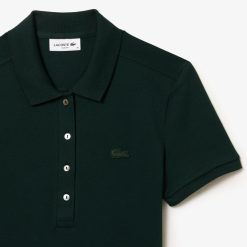 Robes & Jupes | LACOSTE Robe Polo En Pique De Coton Stretch