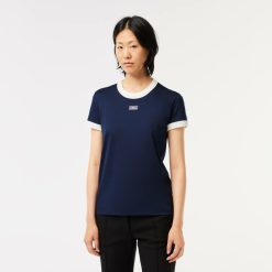 T-Shirts | LACOSTE T-Shirt Slim Fit En Coton Badge Tennis