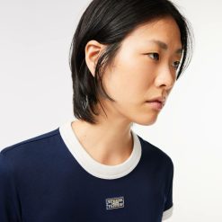 T-Shirts | LACOSTE T-Shirt Slim Fit En Coton Badge Tennis