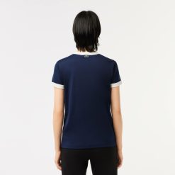 T-Shirts | LACOSTE T-Shirt Slim Fit En Coton Badge Tennis