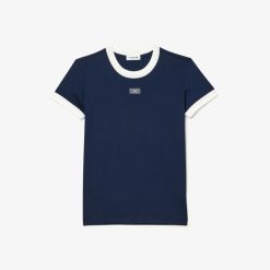 T-Shirts | LACOSTE T-Shirt Slim Fit En Coton Badge Tennis