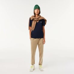 T-Shirts | LACOSTE T-Shirt A Col V Loose Fit En Coton Uni