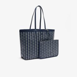 Sacs A Main & Cabas | LACOSTE Sac Cabas Zely Moyen Monogramme En Toile Enduite