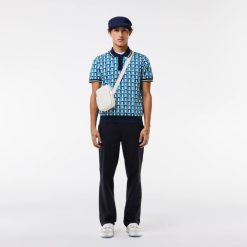 Pullovers | LACOSTE Pull Col Polo En Coton A Motif Robert George