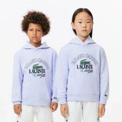 Vetements Fille | LACOSTE Sweatshirt En Pique Brode Edition Roland Garros