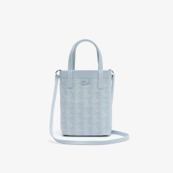 Sacs A Bandouliere | LACOSTE Mini Sac Cabas Zely Monogramme En Toile Enduite