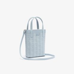 Sacs A Bandouliere | LACOSTE Mini Sac Cabas Zely Monogramme En Toile Enduite