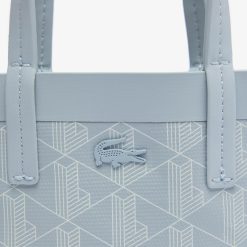 Sacs A Bandouliere | LACOSTE Mini Sac Cabas Zely Monogramme En Toile Enduite