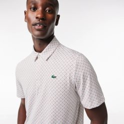 Vetements De Sport | LACOSTE Polo Imprime Homme Lacoste Golf En Polyester Recycle