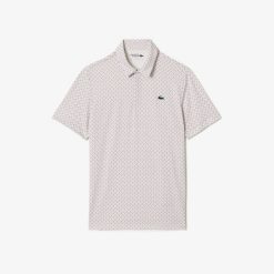 Vetements De Sport | LACOSTE Polo Imprime Homme Lacoste Golf En Polyester Recycle