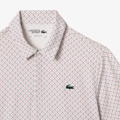 Vetements De Sport | LACOSTE Polo Imprime Homme Lacoste Golf En Polyester Recycle