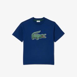 Vetements Garcon | LACOSTE T-Shirt Avec Imprime Graphique En Coton