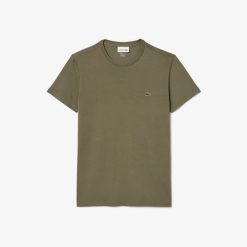 T-Shirts | LACOSTE T-Shirt Col Rond En Jersey De Coton Pima Uni