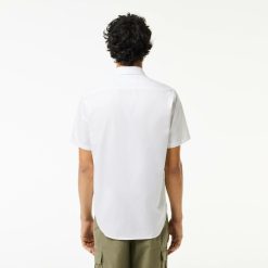 Chemises | LACOSTE Chemise Regular Fit Unie A Manches Courtes En Coton Premium