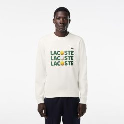 Sweatshirts | LACOSTE Sweatshirt En Molleton Imprime Balles