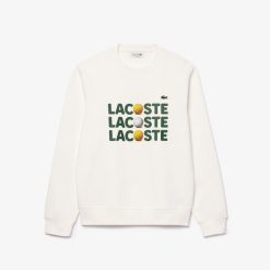 Sweatshirts | LACOSTE Sweatshirt En Molleton Imprime Balles