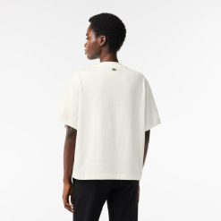 T-Shirts | LACOSTE T-Shirt Oversize En Coton Broderie Tennis