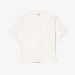 T-Shirts | LACOSTE T-Shirt Oversize En Coton Broderie Tennis