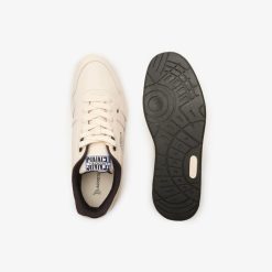 Sneakers | LACOSTE Sneakers T-Clip Homme En Cuir Avec Mappemondes