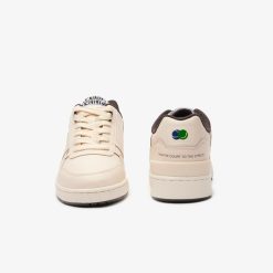 Sneakers | LACOSTE Sneakers T-Clip Homme En Cuir Avec Mappemondes