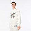 Sweatshirts | LACOSTE Sweatshirt Imprime Homme Lacoste X Netflix En Molleton De Coton Biologique