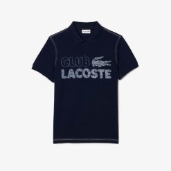 Polos | LACOSTE Polo Homme Lacoste Imprime En Coton Biologique