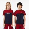 Vetements Garcon | LACOSTE T-Shirt Enfant Color-Block Lacoste En Jersey De Coton Biologique