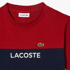 Vetements Garcon | LACOSTE T-Shirt Enfant Color-Block Lacoste En Jersey De Coton Biologique